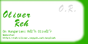 oliver reh business card